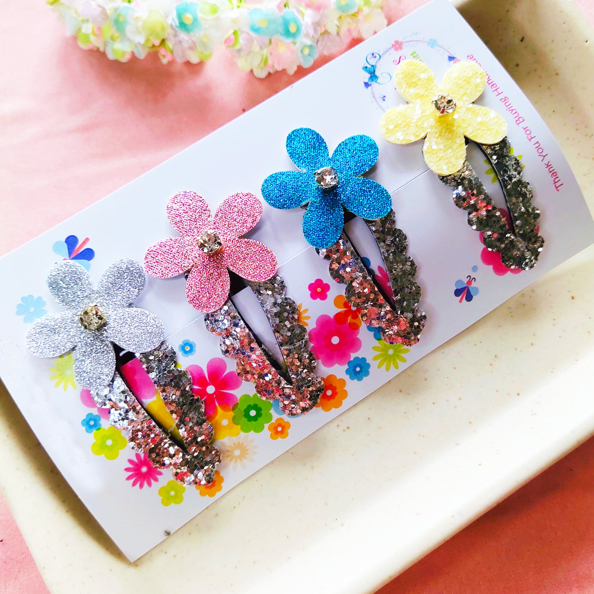 Combo of Flower SnapOn Clips - Style1