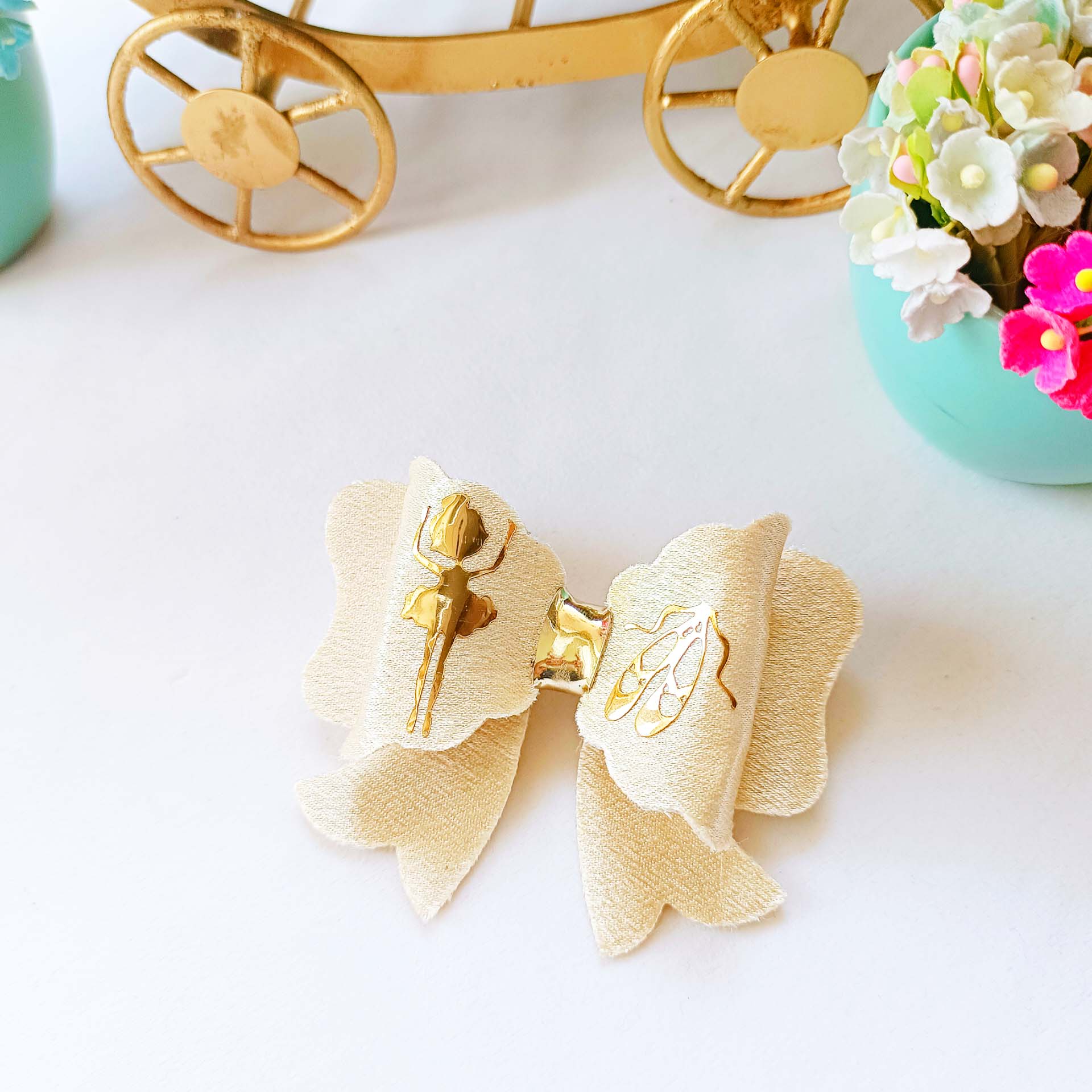 Ballerina Alligator  Clip - Cream