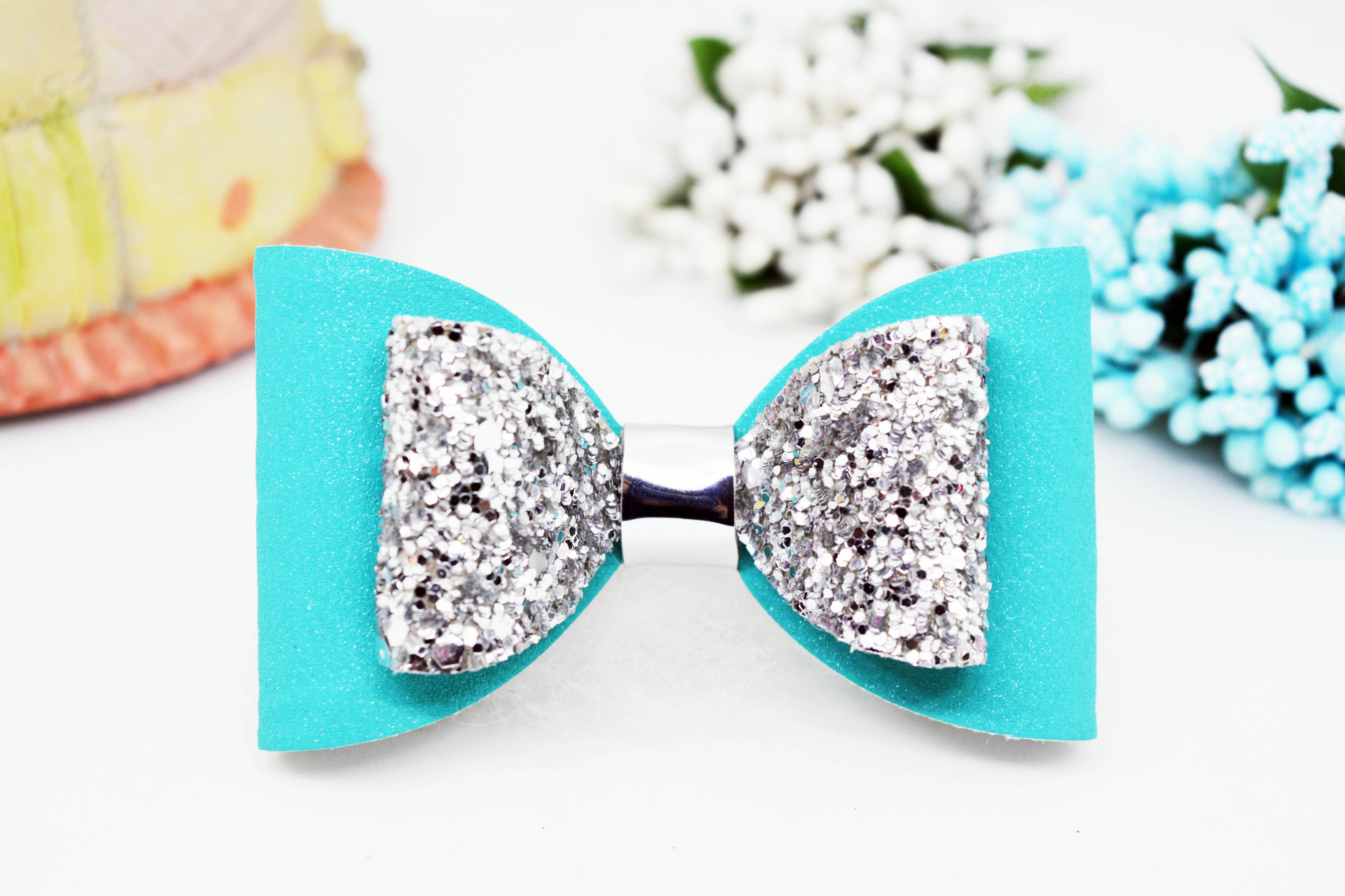 Double Layer Bow Clip - Mint Green