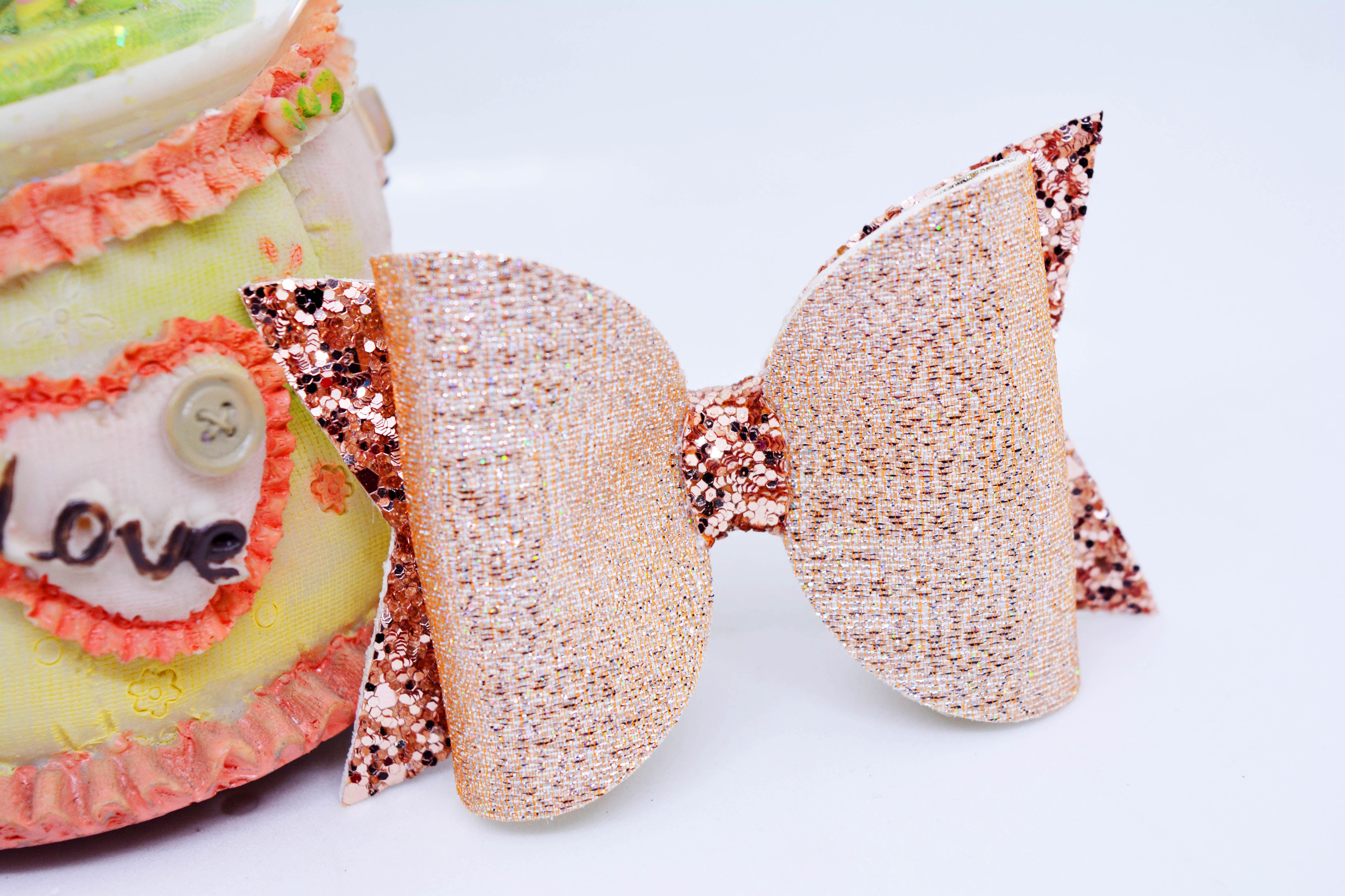 Bow with Arrow Clip - Rose Gold