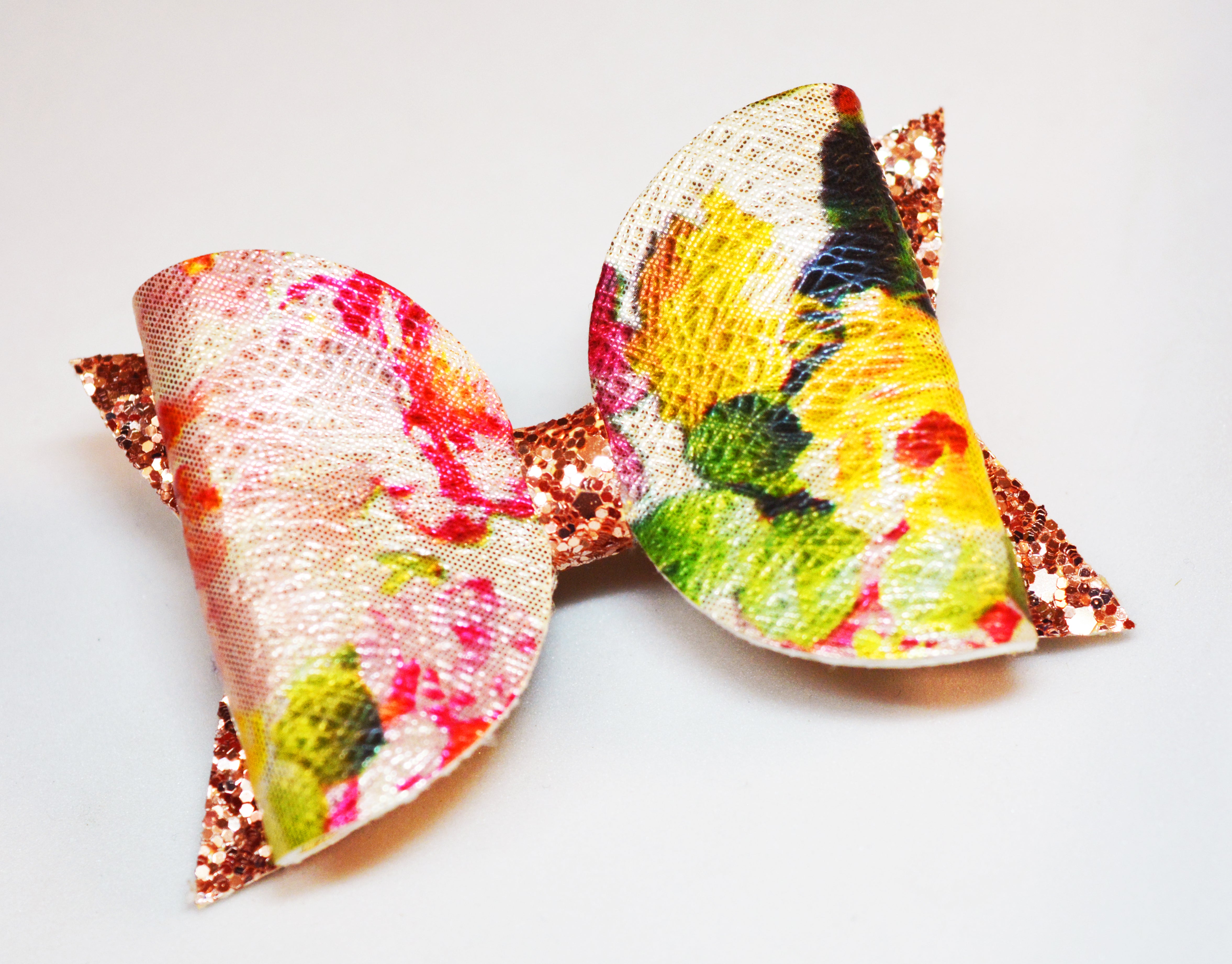 Bow with Arrow Clip - European Flower Rose Gold