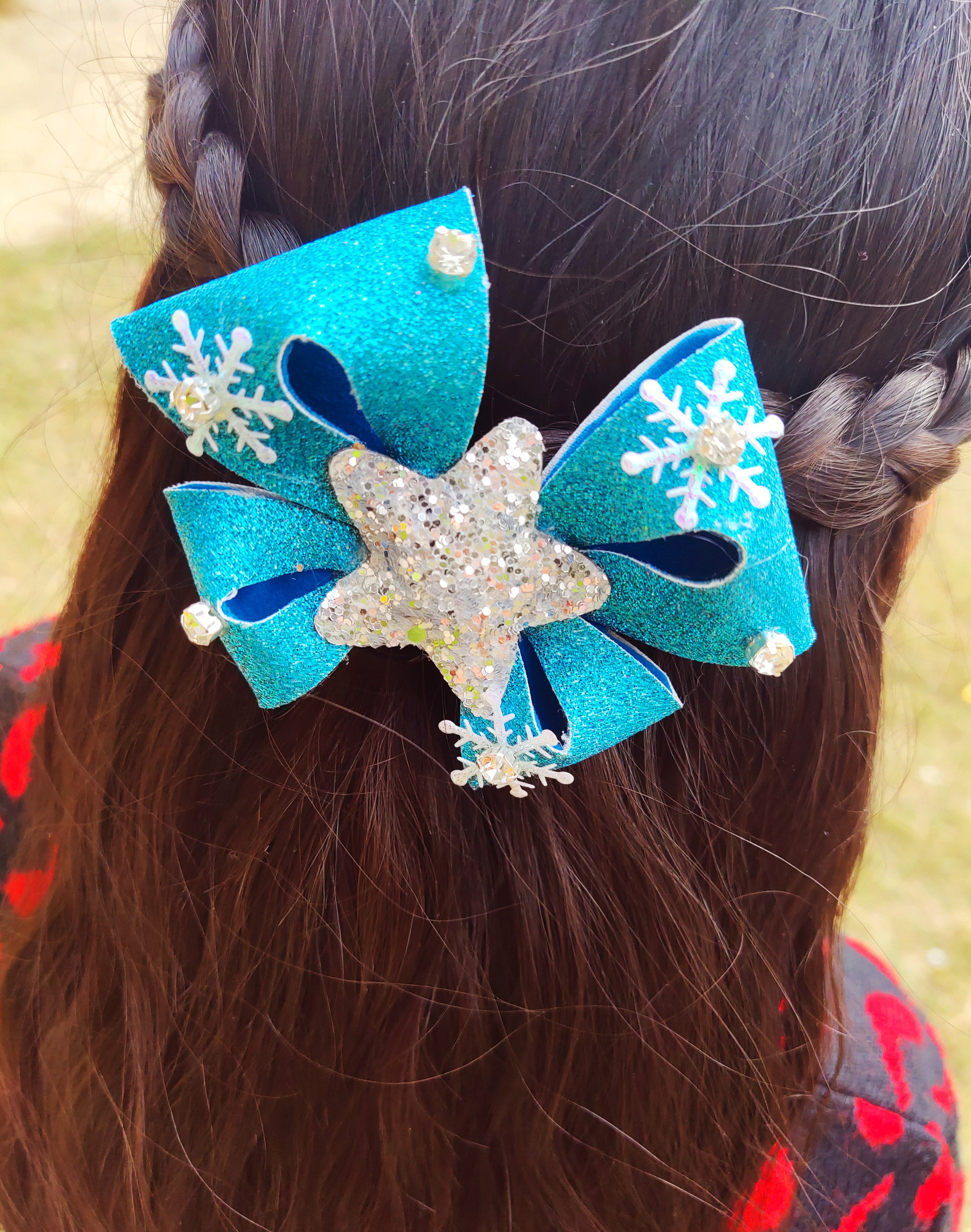 Light Blue Butterfly Bow Alligator Clip