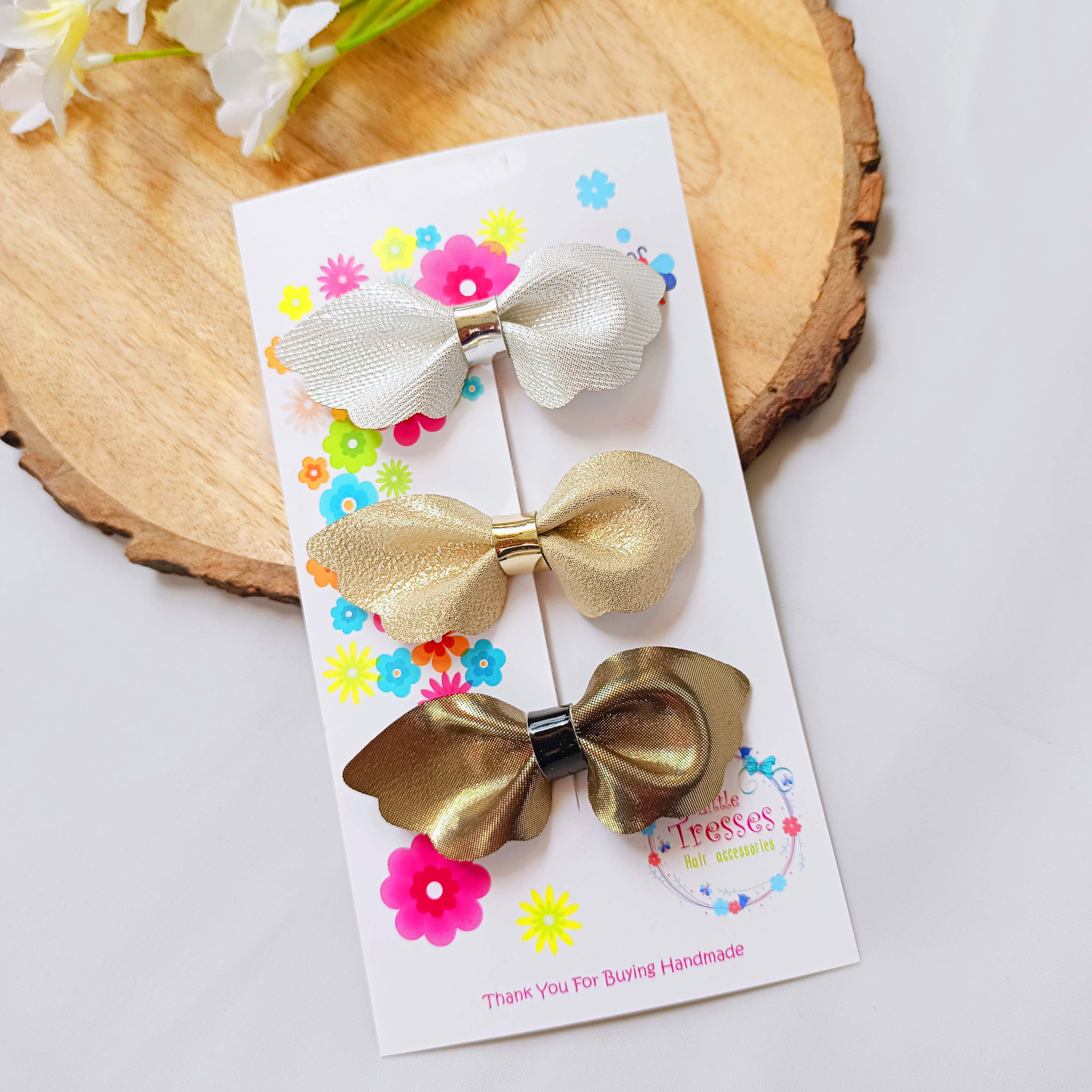 Combo of 3 Wings Bow Alligator Clip - Style 2