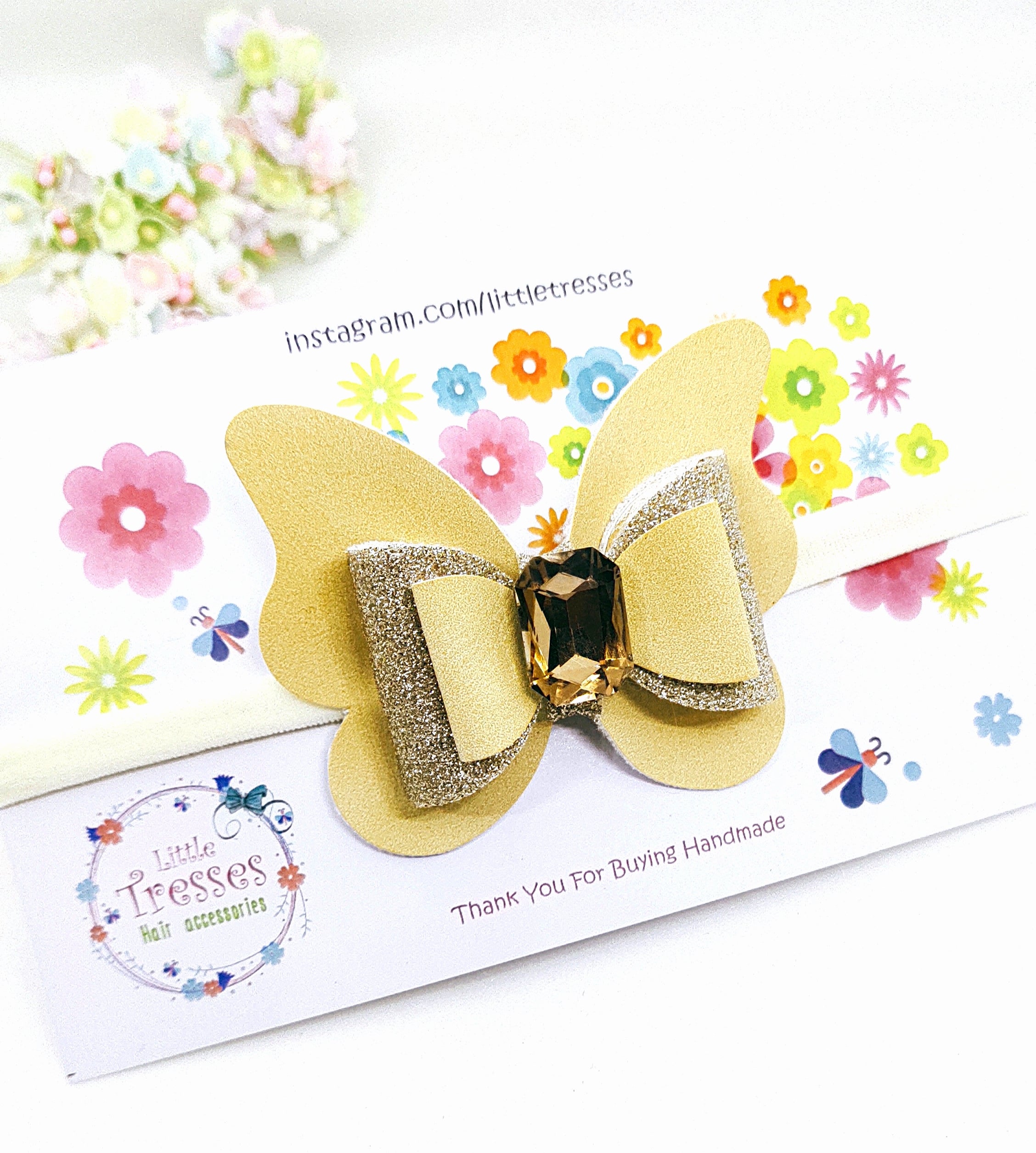 Double bow in Butterfly soft headband