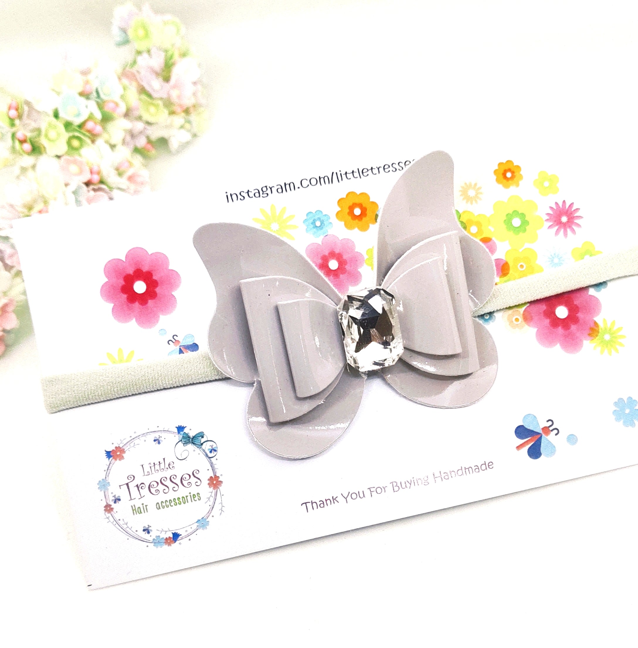 Double bow in Butterfly soft headband