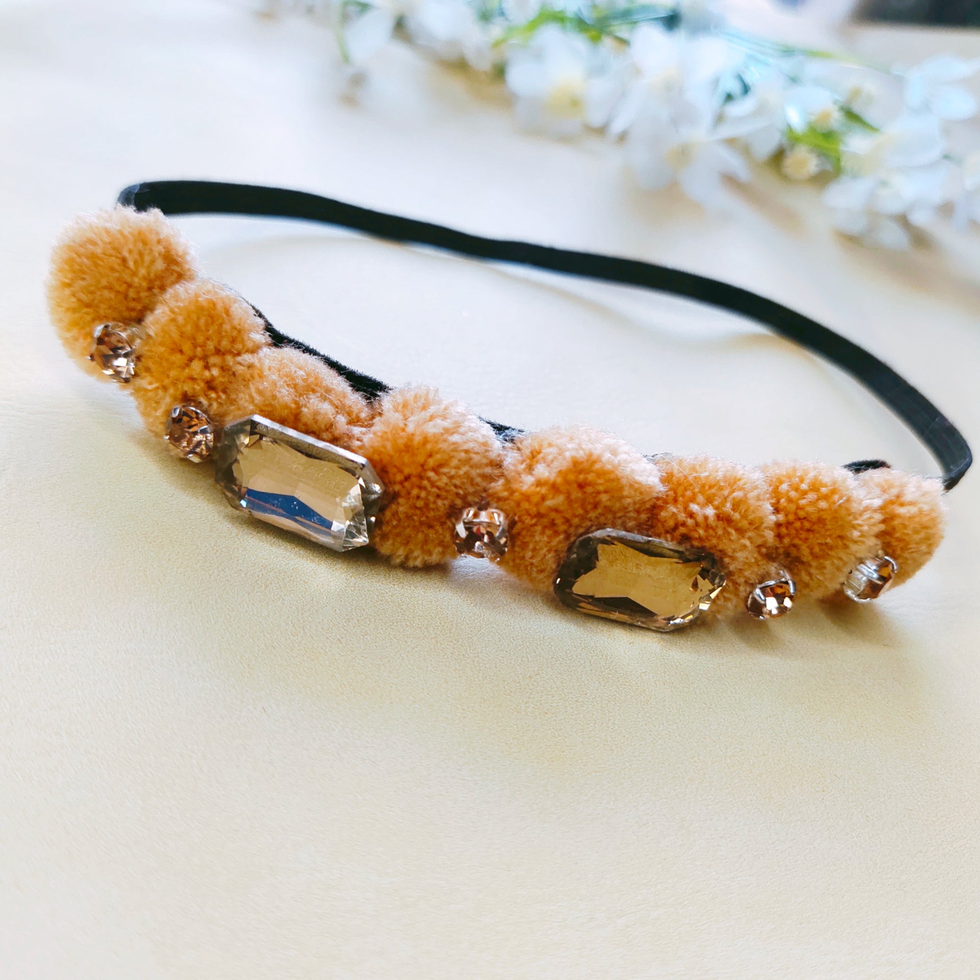 Tiara Stretchable Headband - Golden Brown