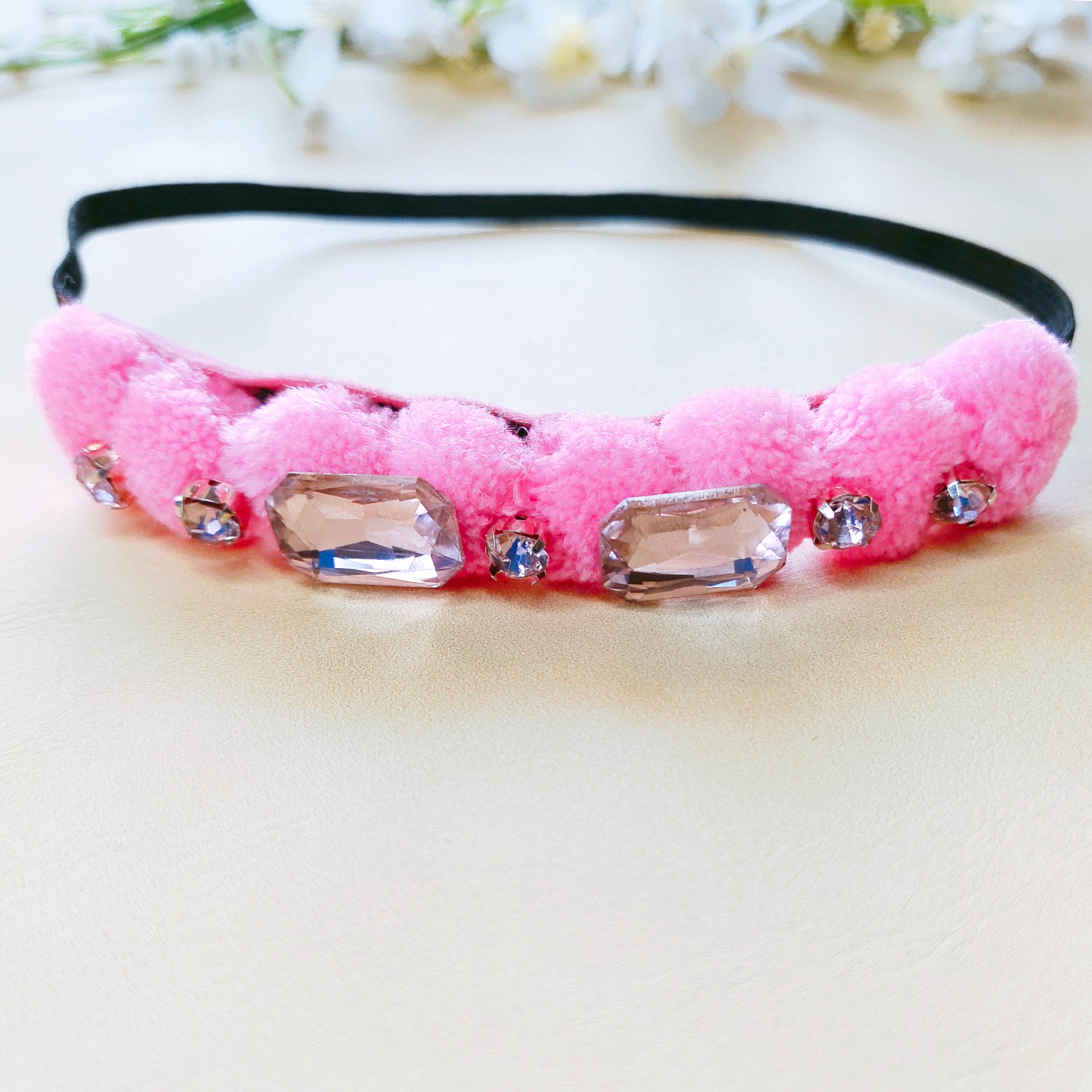 Tiara Stretchable Headband - Baby Pink