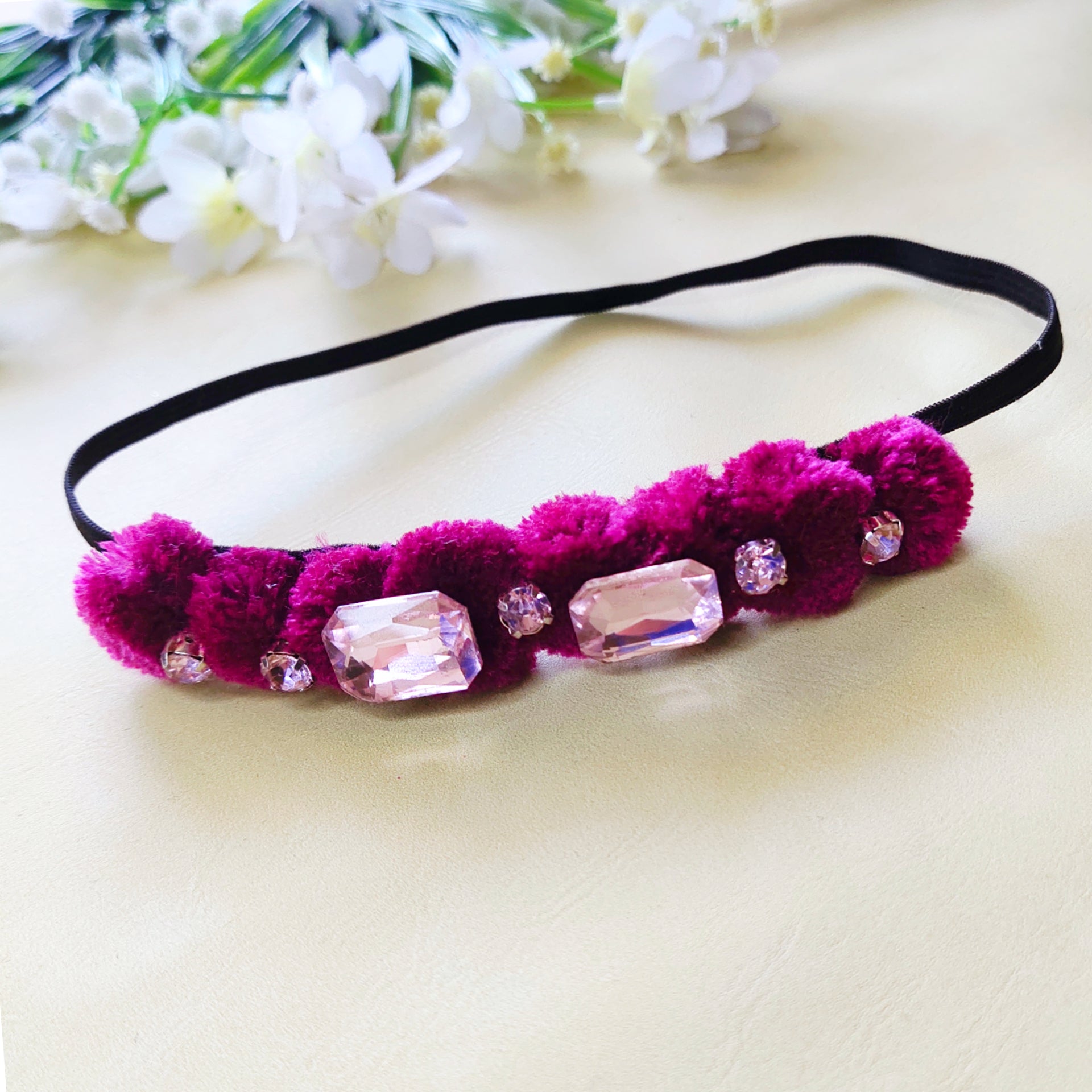 Tiara Stretchable Headband - Plum/Purple