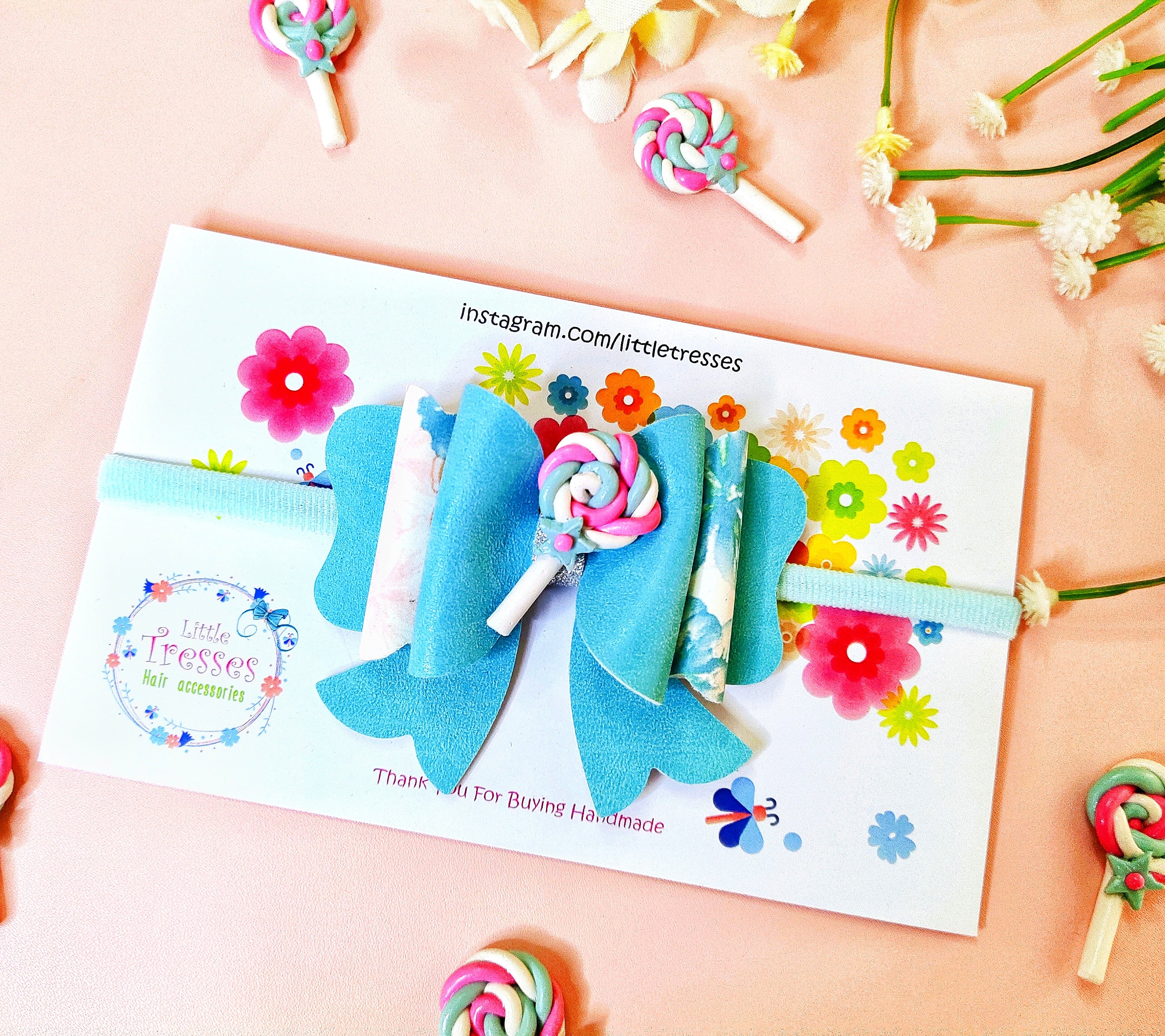 Spiral Candy Headband - Blue