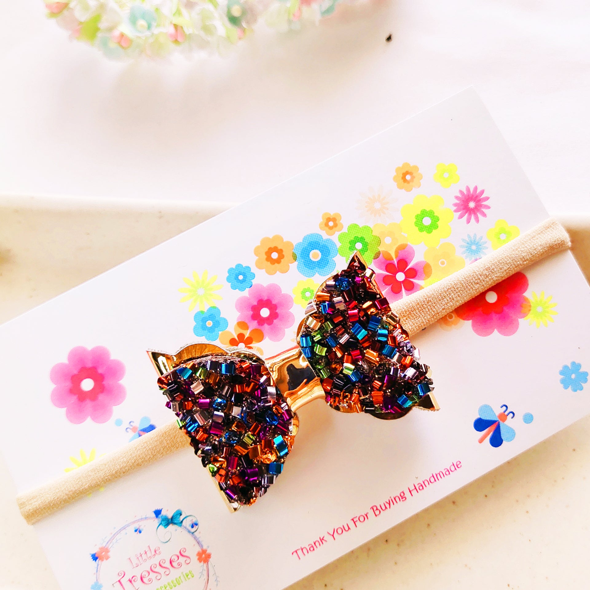 Layered Macroni Headband - Multicolor Golden