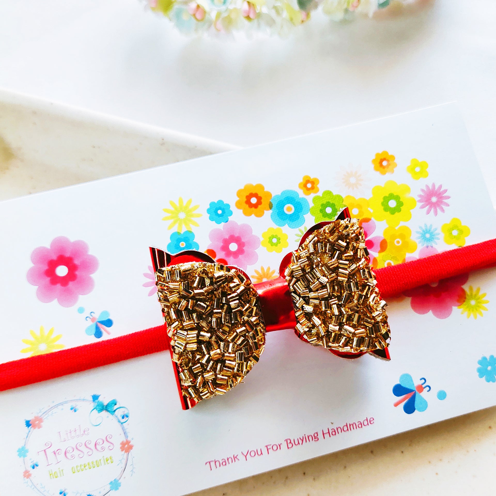 Layered Macroni Headband - Red