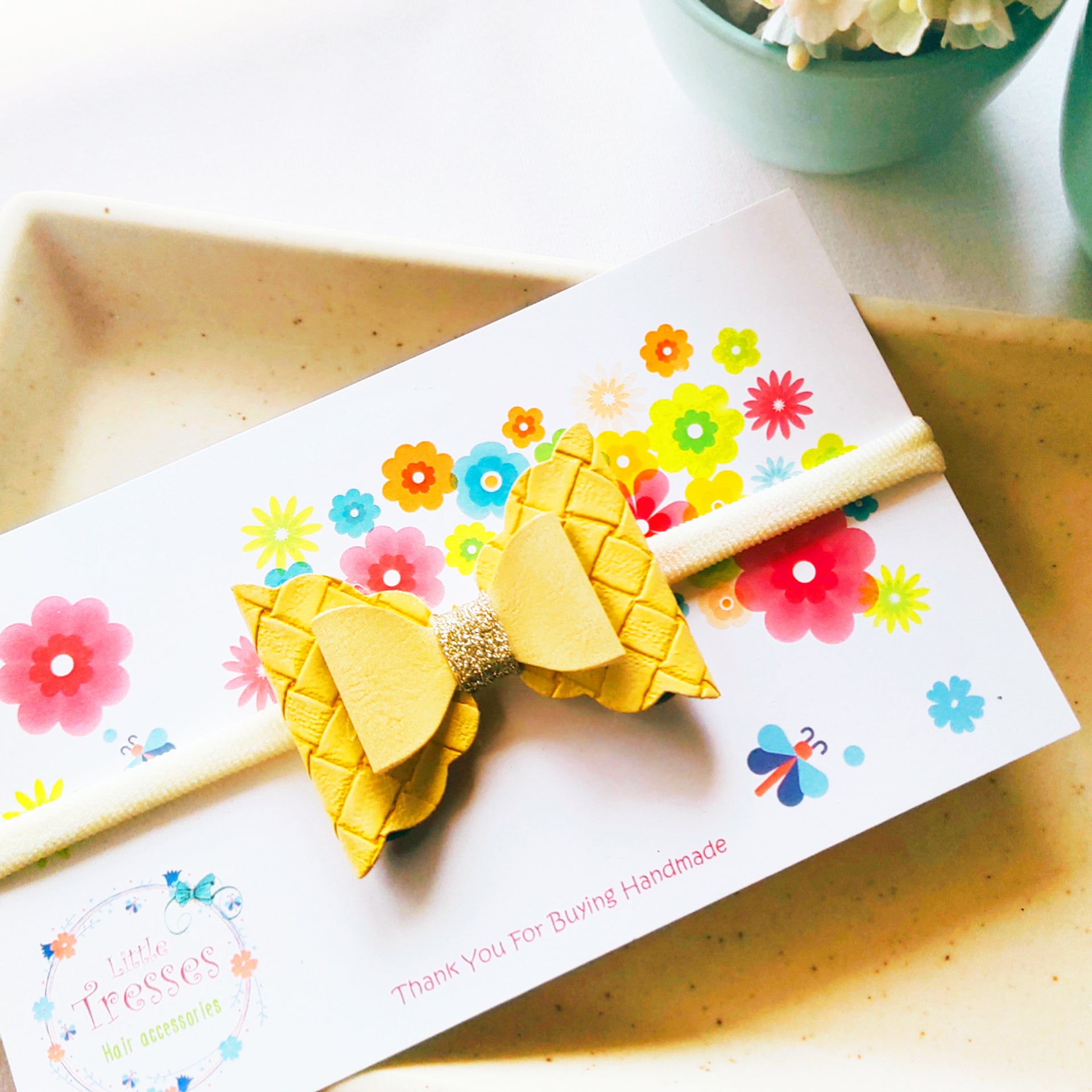 Layered Diamond Box Headband - Yellow